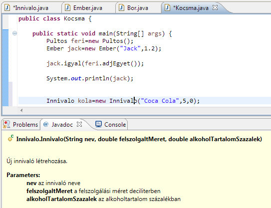 Javadoc view