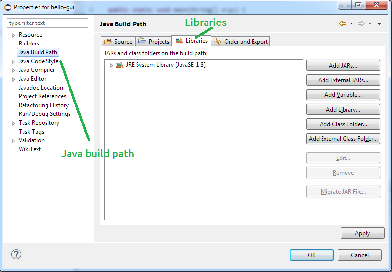 Add JAR to build path